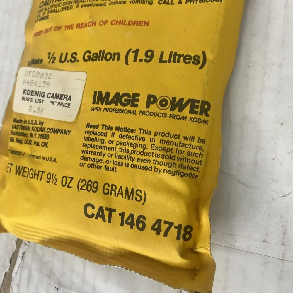KODAK DEKTOL Developer CAT 146 4718 Makes 1/2 Gallon Weight 9 1/2 Oz New Sealed